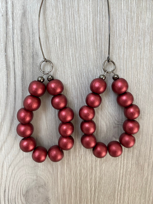 Braelynn Earring Frosted Cranberry